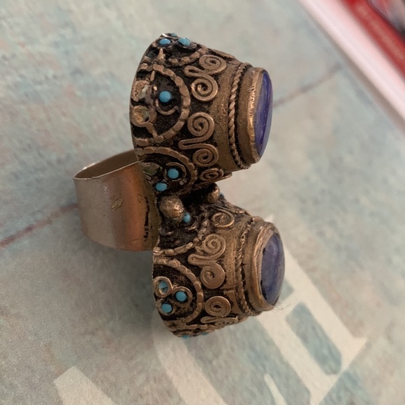 Vintage Himalayan Tibetan ring 7 preowned - Picture 2 of 12